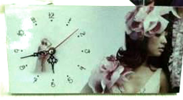 часы НАСТОЛЬНЫЕ прямоугольные стеклянные с фото